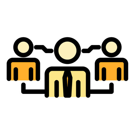 207455503 icône de groupe d affaires de collègue contour icône vectorielle de groupe d affaires de collègue